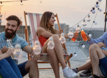 Group of Millennials drinking Mocktails