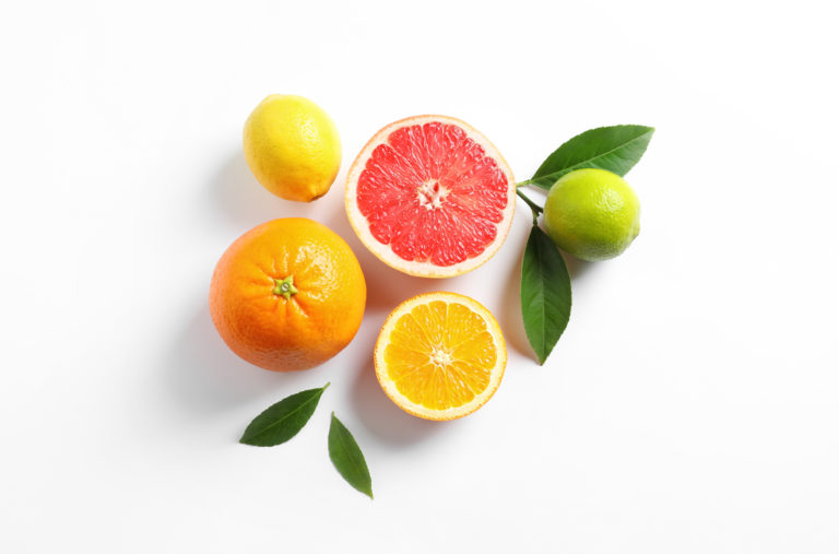 An arrangement of citrus fruits - colorful fruitscomposition