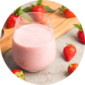 pink strawberry dairy drink