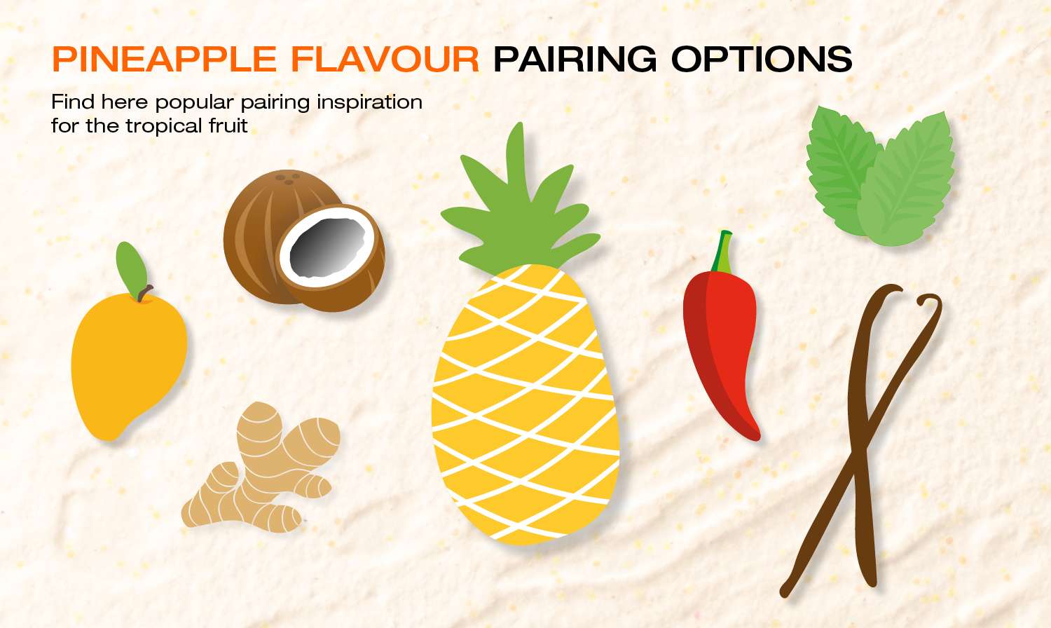 Pineapple, Flavour pairing options