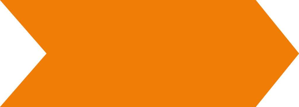 A large, solid orange arrow pointing to the right on a white background, symbolizing direction and forward movement—ideal for Bewerbung or application related designs.